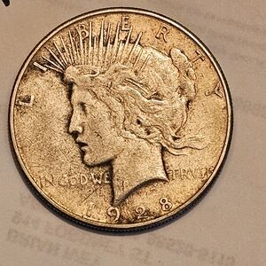1928 Peace Silver Dollar - Gold Toned